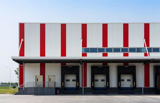 Σκληρό πλαίσιο πύλης Προδιασκευασμένη χάλυβα δομή Αποθήκη